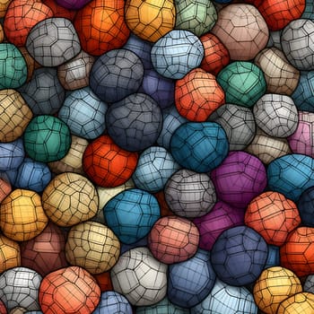 Patterns and banners backgrounds: Seamless pattern of multicolored balls. Vector illustration.