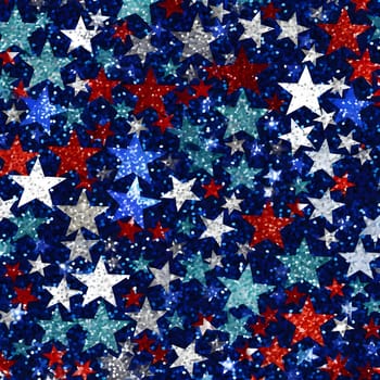 Patterns and banners backgrounds: Seamless pattern with stars. Vector illustration. American patriotic background.