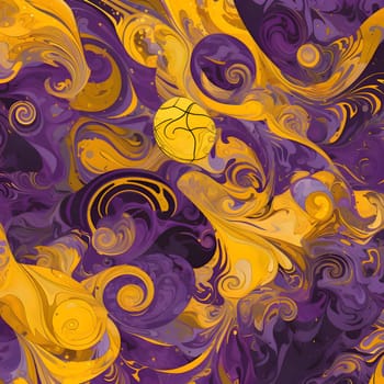 Patterns and banners backgrounds: Seamless abstract pattern in bright purple, orange and yellow colors
