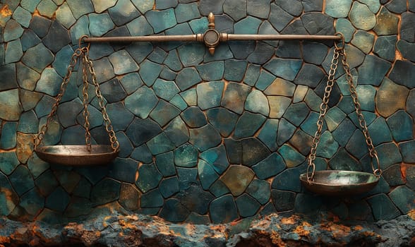 Libra on abstract vintage background, space for text. Selective focus..Selective focus