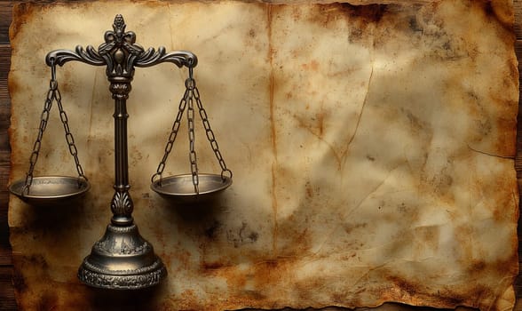 Libra on abstract vintage background, space for text. Selective focus..Selective focus