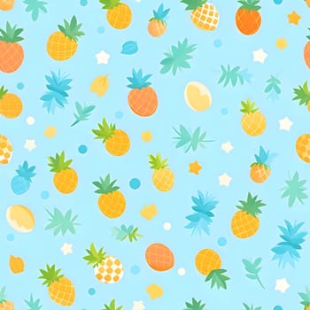 Patterns and banners backgrounds: Seamless Pattern with Pineapples. Vector Illustration.
