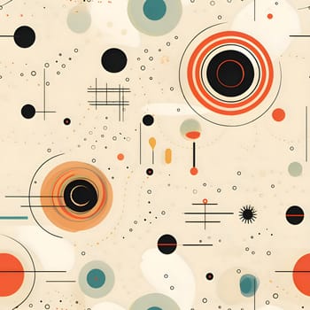 Patterns and banners backgrounds: Seamless pattern with circles and dots in retro style. Vector illustration.