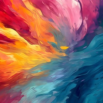 Vibrant abstract brush stroke art creates a captivating background illustration for your wallpaper.