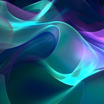 Smooth lines in blue, pink, and green colors combine to create a visually captivating and harmonious abstract background wallpaper.