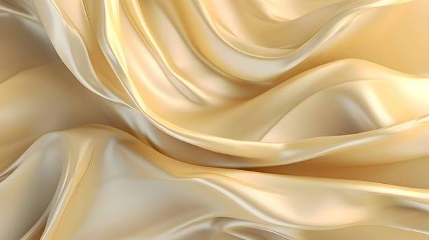 The abstract background wallpaper showcases the texture of sky gold silk fabric, with elegant folds creating a visually pleasing and tactile impression.