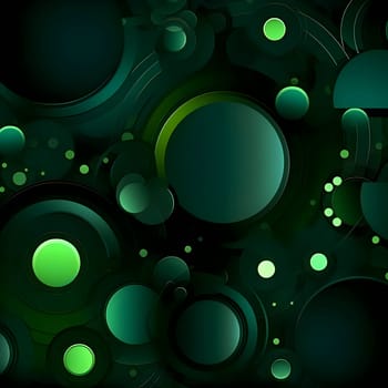 An abstract background wallpaper featuring a gradient of green circles arranged in a geometric pattern, creating an visually captivating design.