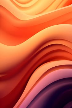 A dynamic display of colorful waves and 3D orange lines forms a captivating abstract background wallpaper.