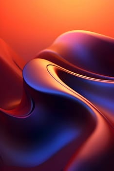 A dynamic display of colorful waves and 3D orange lines forms a captivating abstract background wallpaper.