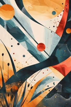 Abstract background design: abstract colorful background with grunge brush strokes and paint splashes