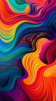 Abstract background design: abstract colorful background with wavy lines in the form of a rainbow