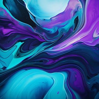 Abstract background design: abstract background of acrylic paint in blue, purple and white colors