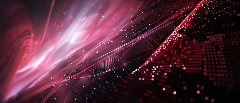 Abstract background design: 3d rendering of abstract technology digital background with glowing particles. High tech concept