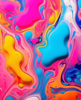 Abstract background design: Colorful psychedelic liquefaction background. Abstract pattern of acrylic paint