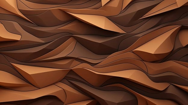 Abstract background design: 3d rendering of abstract wavy background with smooth origami pattern