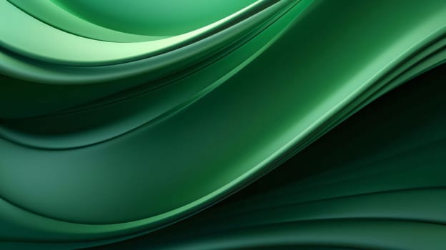 Abstract background design: Green abstract wavy background. 3d rendering, 3d illustration.