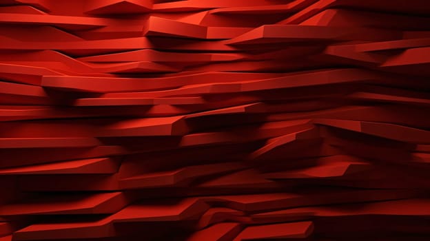 Abstract background design: Abstract 3d rendering of chaotic red geometric shapes. Modern background design.