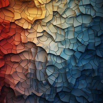 Abstract background design: abstract colorful background with broken glass texture, 3d render illustration
