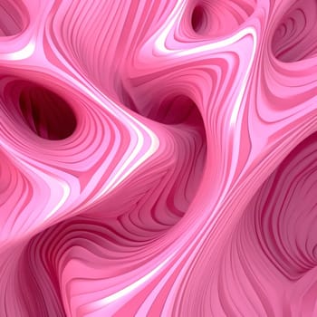 Abstract background design: 3d rendering of abstract background with smooth wavy lines in pink colors