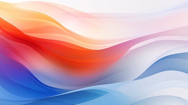 Abstract background design: abstract background with smooth lines in red, orange and blue colors