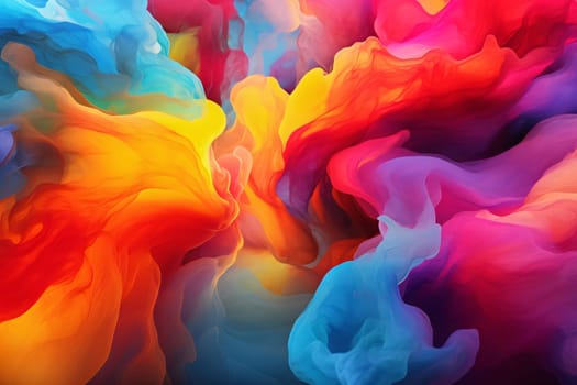 Abstract background design: abstract background of colored flowing liquid paint, digitally generated image.