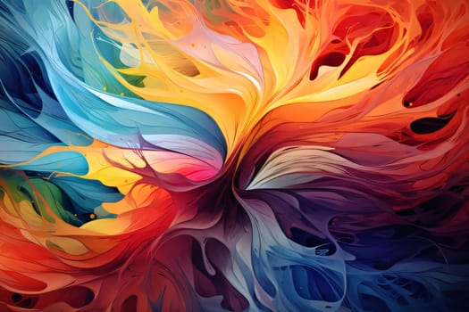 Abstract background design: abstract colorful background with swirls and lines. 3d rendering