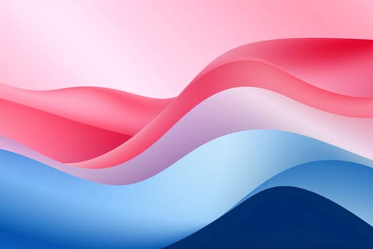 Abstract background design: abstract background with blue, pink and red waves, vector illustration