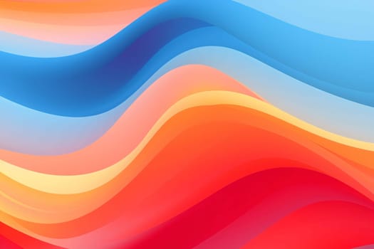 Abstract background design: abstract background with smooth wavy lines in blue and orange colors