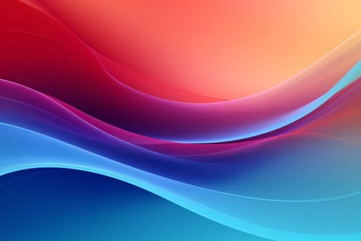 Abstract background design: abstract background with smooth lines in orange, blue and red colors