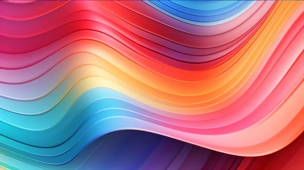 Abstract background design: 3d rendering of abstract background with waves in red, orange and blue colors