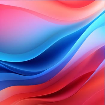 Abstract background design: Abstract background with blue, red and pink waves. Vector illustration.