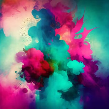 Abstract background design: Colorful abstract watercolor background with splash and blots. Vector illustration.