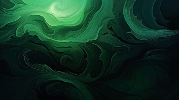 Abstract background design: Abstract background with green and black marble pattern. Fantasy fractal texture. Digital art. 3D rendering.