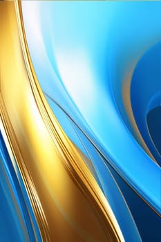 Abstract background design: abstract blue and gold background with some smooth lines in it (see portfolio for more in this series)