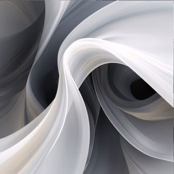 Abstract background design: abstract background with smooth lines in gray and white colors, digitally generated image