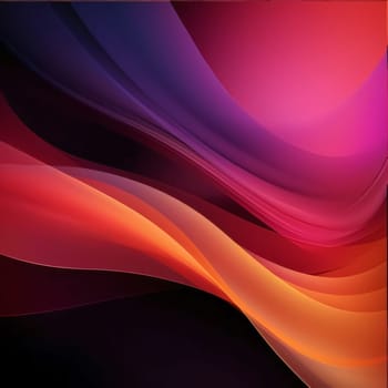Abstract background design: abstract background with smooth lines in red, orange and black colors