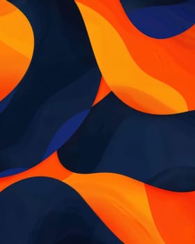 Abstract background design: abstract background with blue, orange and yellow waves. 3d rendering