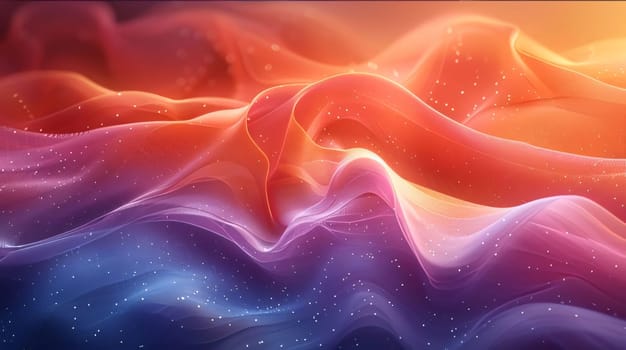 Abstract background design: 3d rendering of abstract wavy liquid background. Colorful waves with sparkles