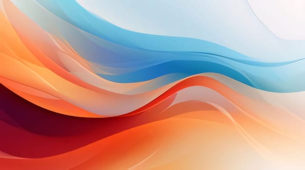 Abstract background design: abstract background with smooth lines in orange, red and blue colors