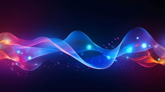 Abstract background design: Abstract background with colorful glowing waves. Vector illustration. Eps 10.