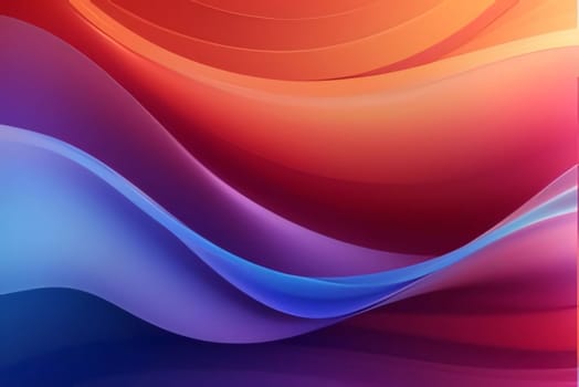 Abstract background design: abstract background with smooth lines in red, orange and blue colors