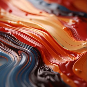 Abstract background design: Colorful oil paint splashes macro close up. Abstract background.