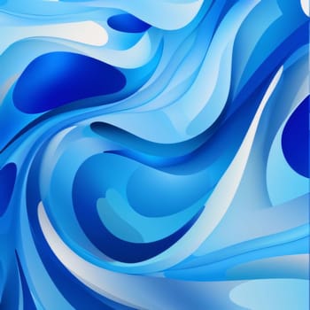 Abstract background design: abstract blue background with smooth lines and waves. Vector illustration.