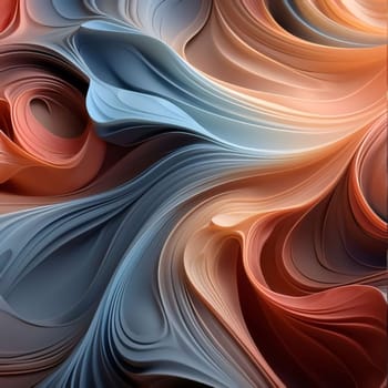 Abstract background design: abstract background with smooth lines in orange, blue and brown colors
