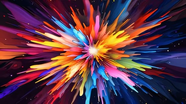 Abstract background design: abstract background with multicolored explosion on a black background.