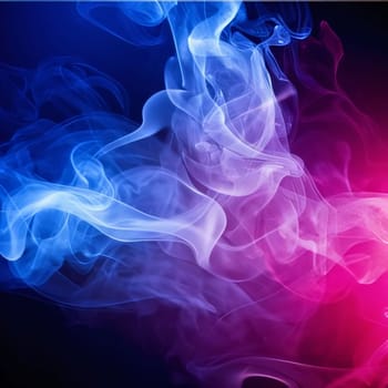 Abstract background design: abstract colored smoke on a dark background close-up for design