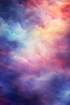 Abstract background design: Abstract watercolor painting. Colorful sky background. Digital art painting.