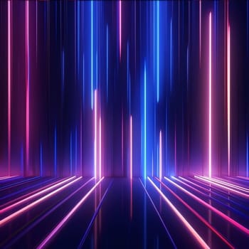 Abstract background design: Abstract background with neon lines. 3d rendering, 3d illustration.