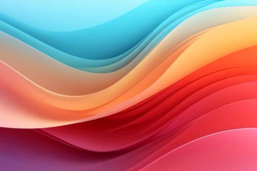 Abstract background design: abstract background with smooth lines in orange, yellow and blue colors