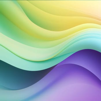 Abstract background design: abstract background with smooth wavy lines in green and purple colors